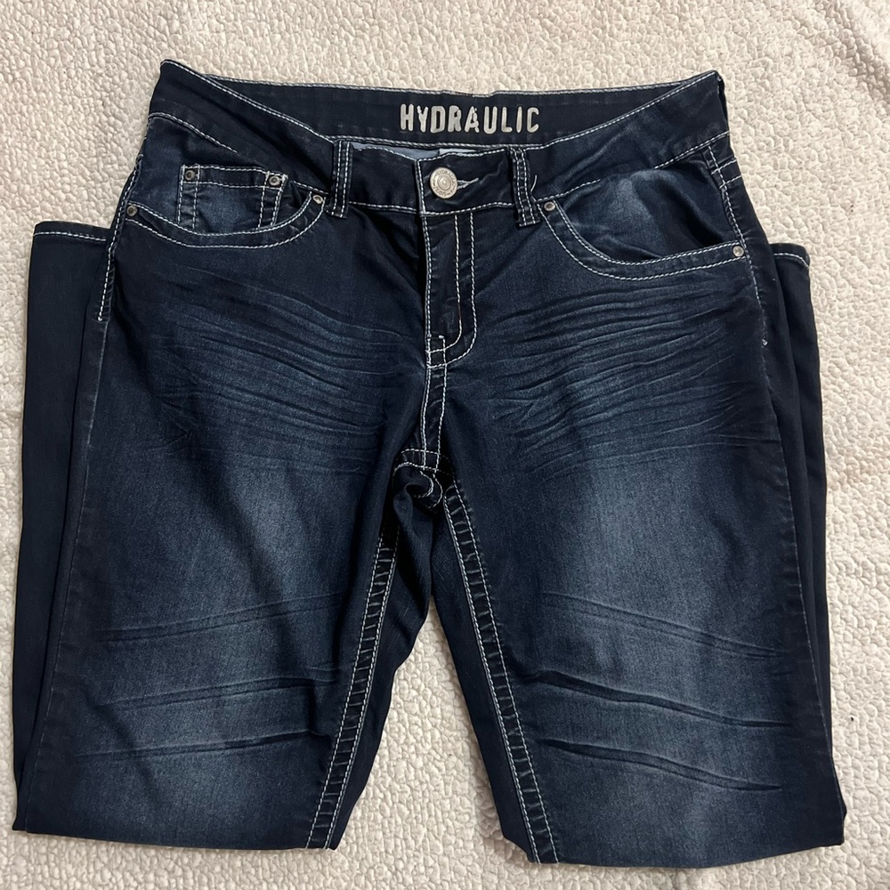Dark Blue Wash Hydraulic Jeans